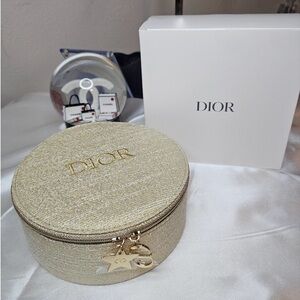 Dior Gold Textured Watch Case with Charm